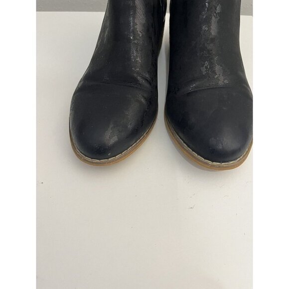 Boutique By Corkys Wayland Booties Women 10 Metallic Black Ankle - Picture 4 of 11